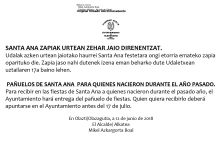 TXIKIEI ONGIETORRIA SANTA ANAN