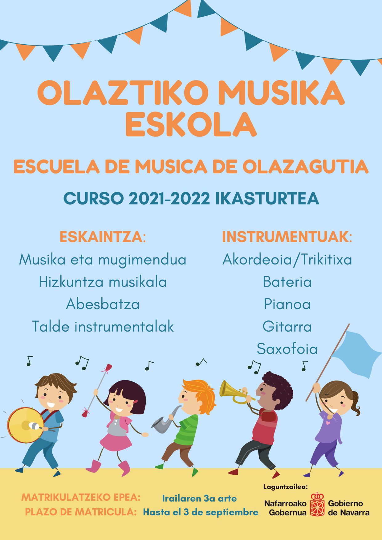 ABIERTO EL PLAZO EXTRAORDINARIO DE INSCRIPCIÓN EN LA ESCUELA MUNICIPAL DE MUSICA