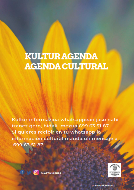 Agenda Cultural. El documento PDF se abrirá en nueva ventana. Tamaño 165 KB