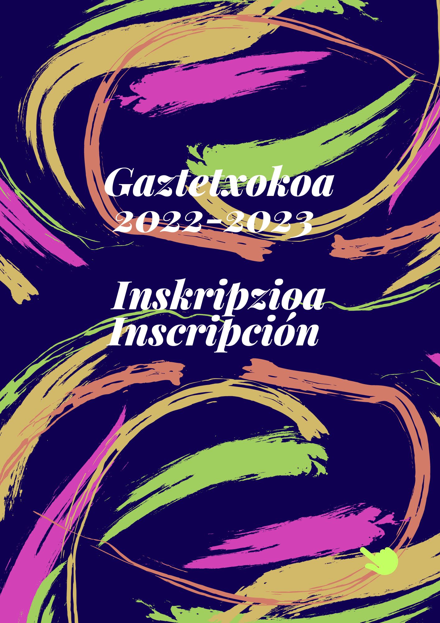 Gaztetxokoa. Inscripción. Gaztetxokoa. Inscripción.