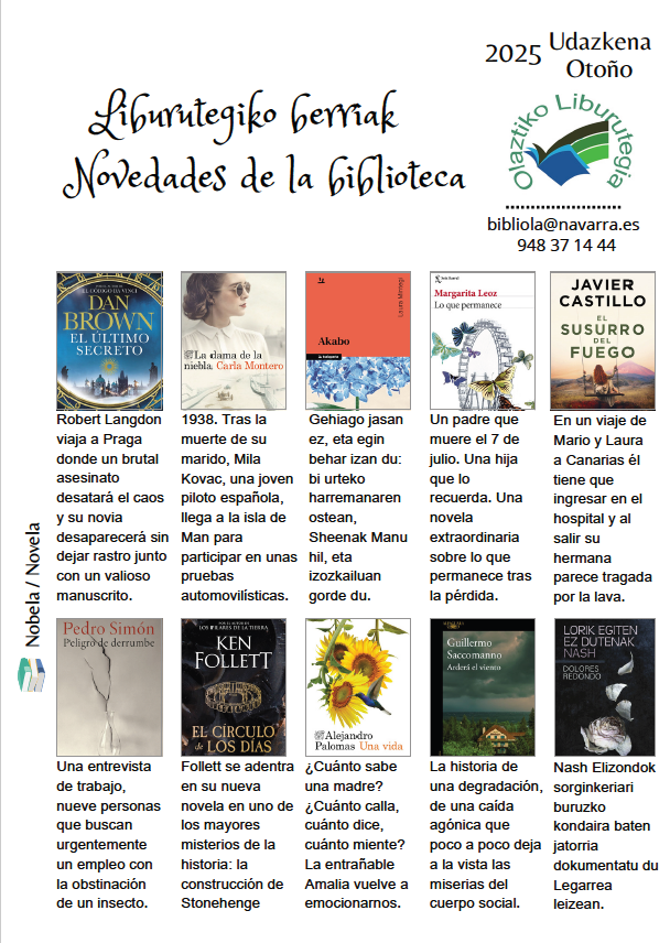 Novedades biblioteca